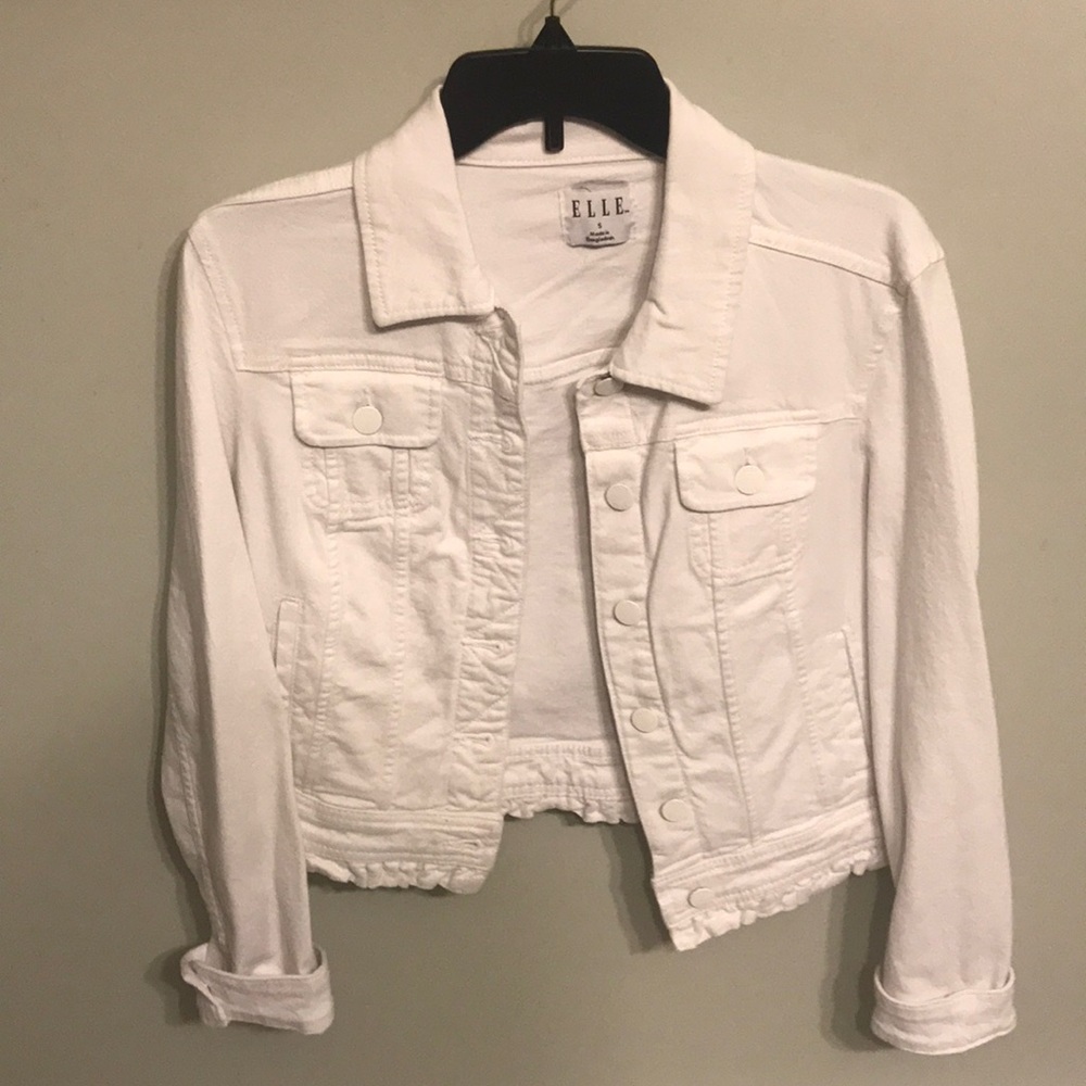 Elle white jean jacket